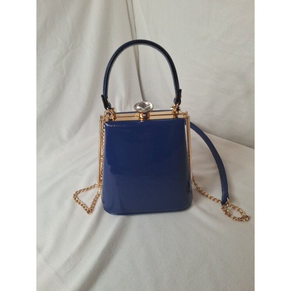 50's Era RARE BLUE COLOR!! Gramercy & Grand Satchel Purse Crossbody Handbag